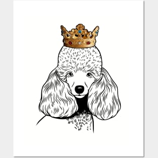 Miniature Poodle Dog King Queen Wearing Crown Posters and Art